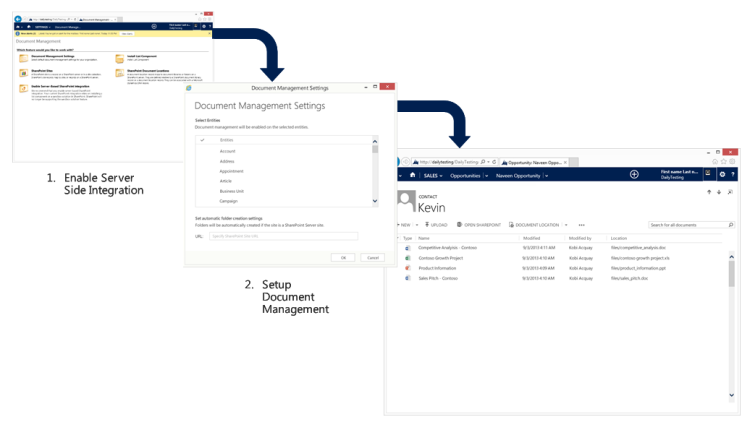 Steps for Enabling CRM Document Management