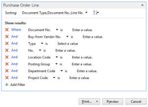 Reconcile AP to GL Report Filters