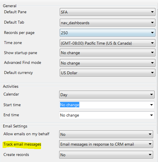 Track Email Messages in CRM for Outlook