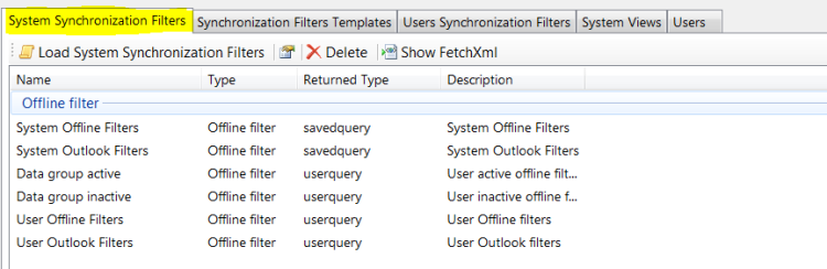CRM for Outlook System synchronization filters