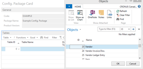 Dynamics NAV Configuration Package Card