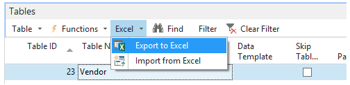 Dynamics NAV export to excel