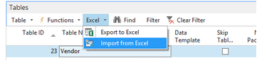 Import Dynamics NAV records for mass update