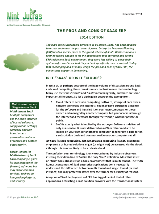 Cloud SaaS Pros and Cons
