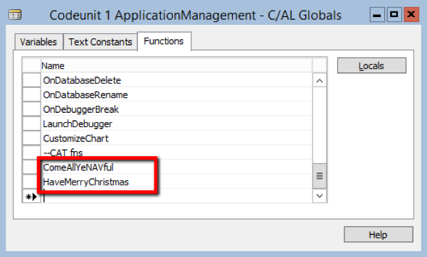 NAV-holiday-functions