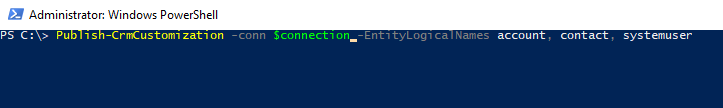 PowerShell and Dynamics 365 - Publish Customization