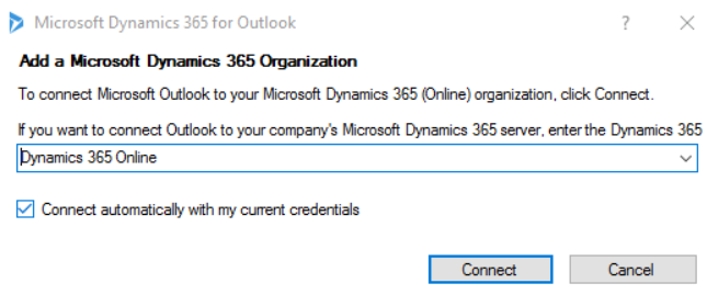Connect Dynamics 365 Online