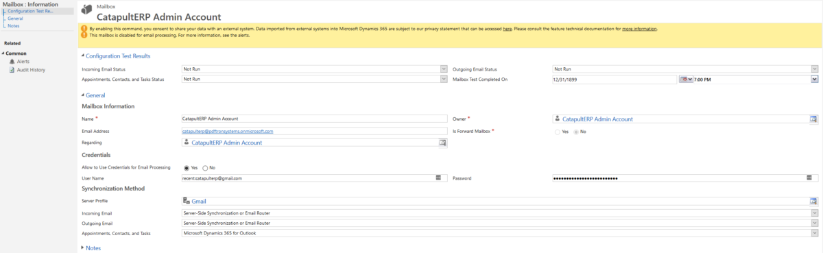 Mailbox Information