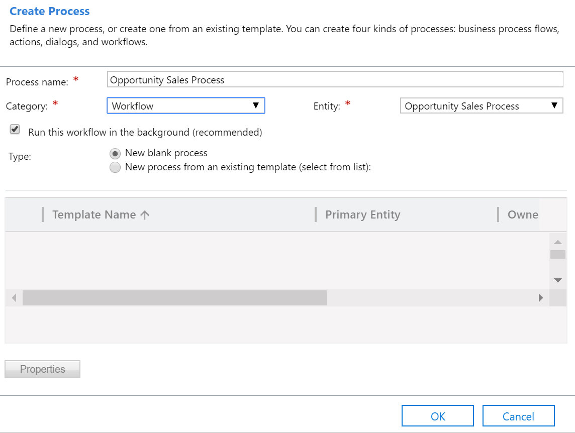 Create new process in Dynamics 365