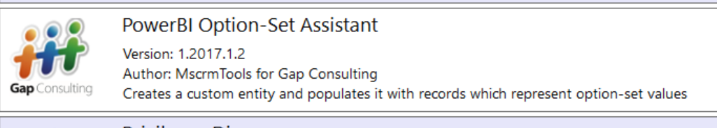 Power BI Option Set Assistant