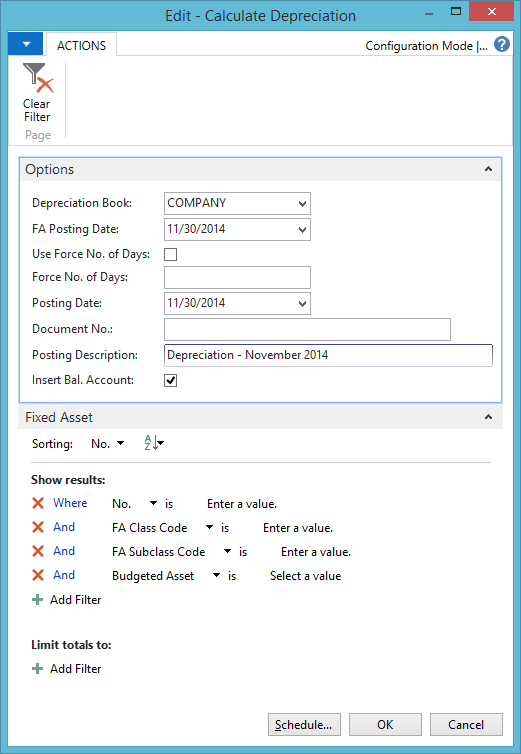 Calculate Depreciation for Fixed Assets
