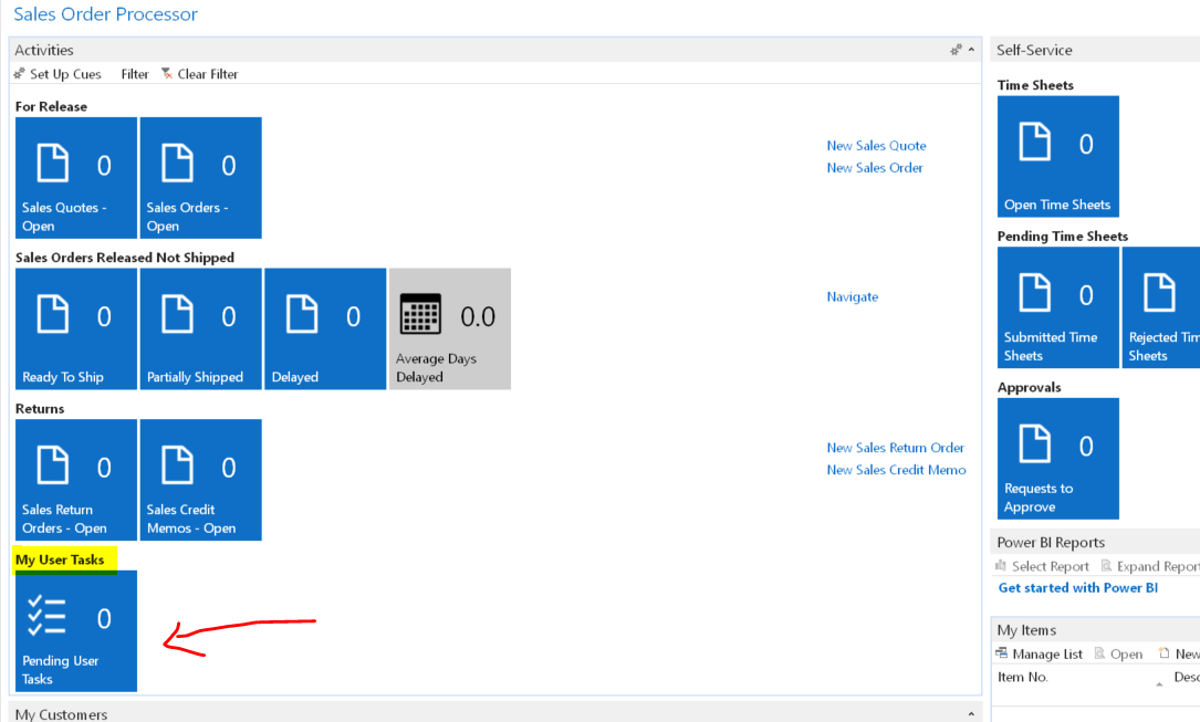 User Tasks in Dynamics NAV
