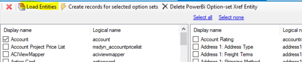 Load Entities