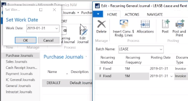 Set Work Date in NAV