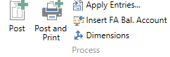 Insert FA Bal. Account in Dynamics NAV
