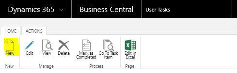 Create a New User Task