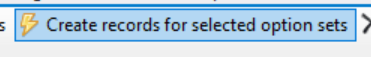 Create records for selected option sets