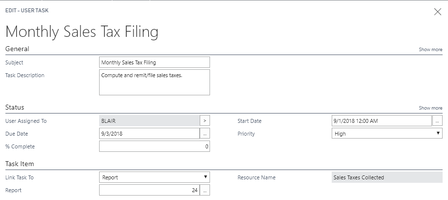 Monthly Sales Tax Filing