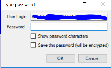 Enter credentials