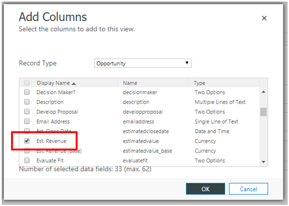 Selecting Fields