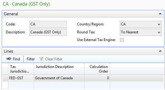 PST Self Assessment - Create Tax Code Area