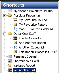 NAV 2009 Classic Client Shortcuts