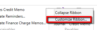 Customize Ribbon in Dynamics NAV