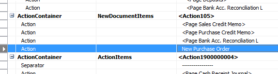 Customize the Ribbon - Action Container