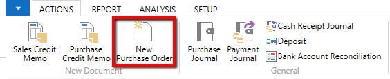 Purchase Order Icon Added to NAV Ribbon