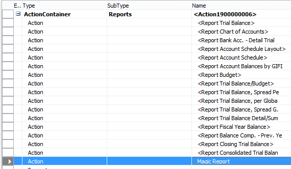 Design a Reports Page Object