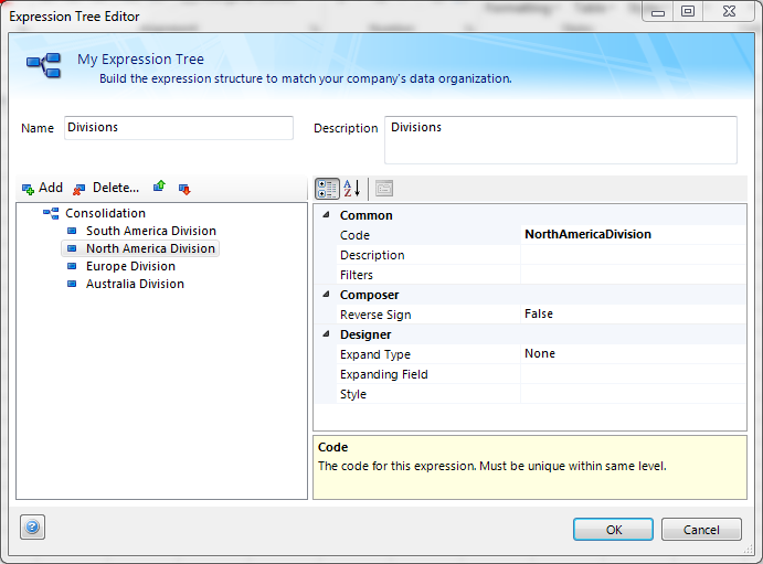 BI 360 Expression Tree