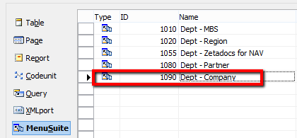 Modify or Create a New Company MenuSuite in NAV