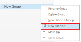 Outlook New Shortcut