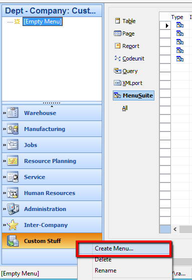 MenuSuite in Dynamics NAV