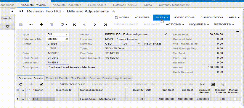 Acumatica File Versioning
