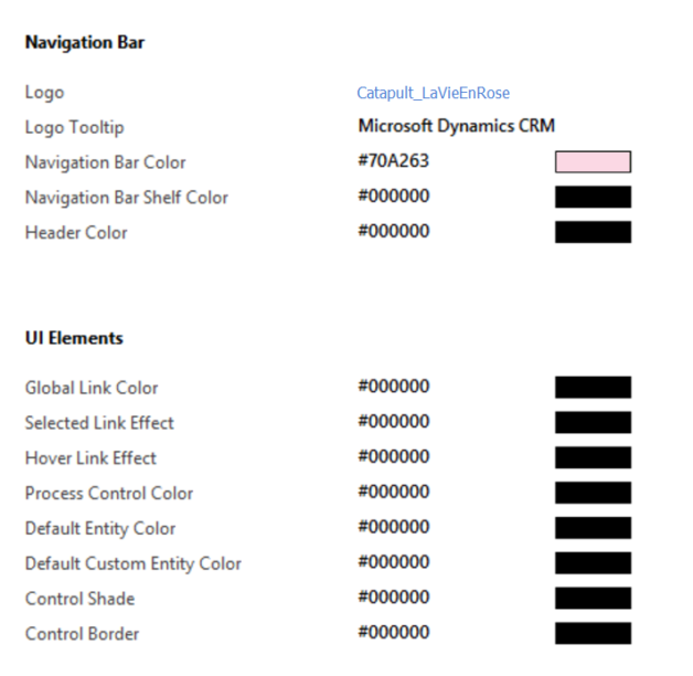Hex Codes for Valentines CRM Theme