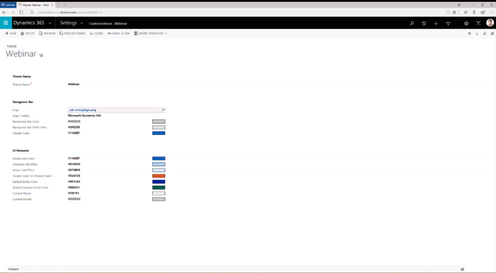Configure Themes