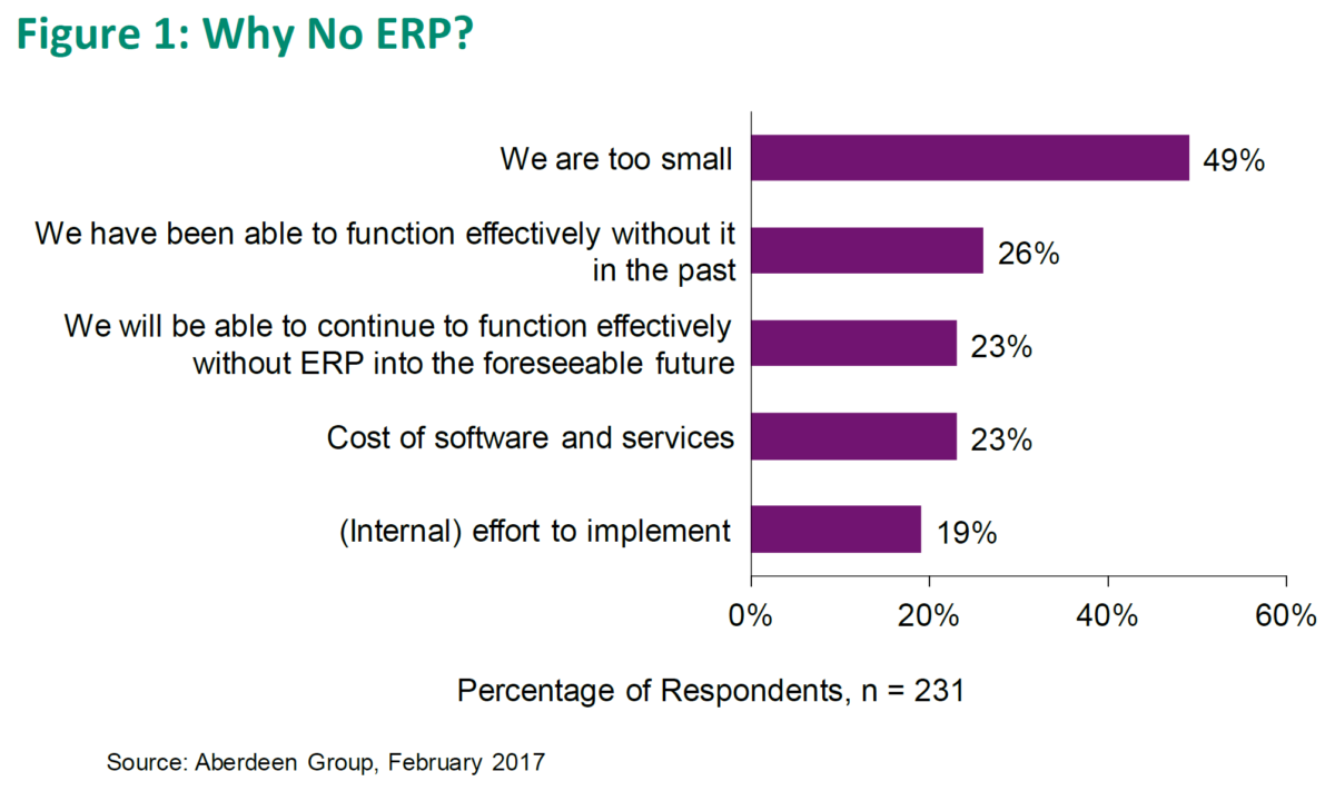 Cost of Doing Nothing - No ERP
