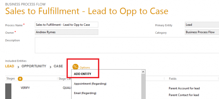 CRM 2013 - Cross-Entity Business Process Flows