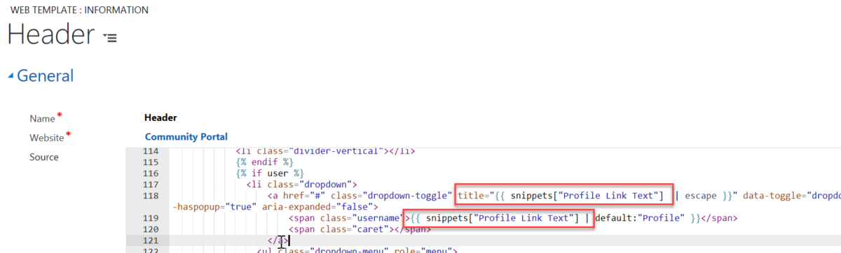 Header Code After