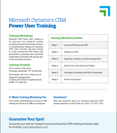 microsoft dynamics crm training workshops