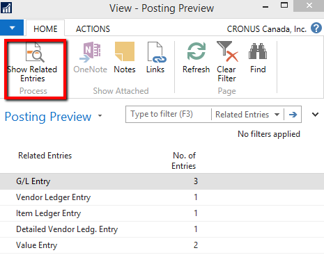 NAV 2016 View Posting Preview