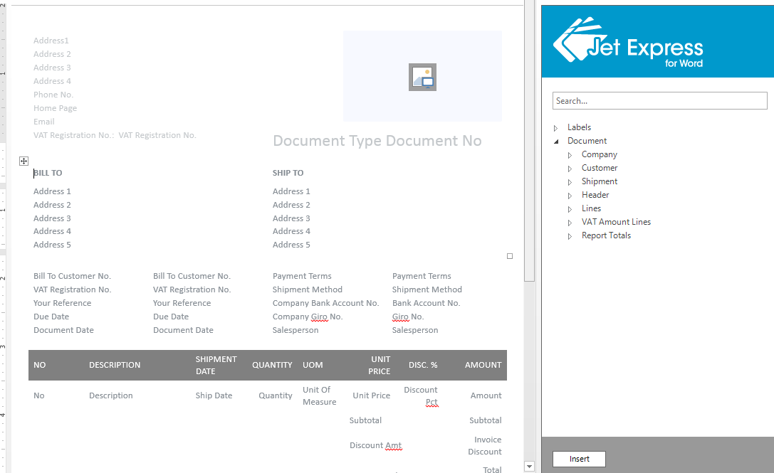 Word 2013 and Jet Express for Word