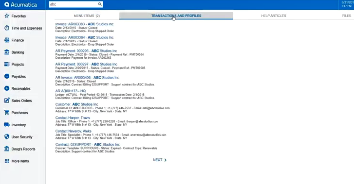 Transactions and Profiles